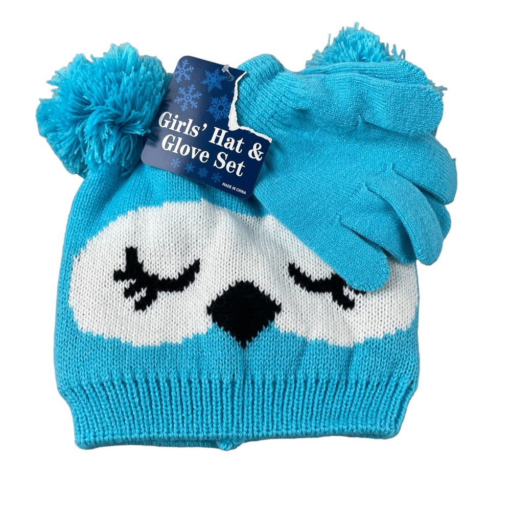 Girls Hat and Glove Set